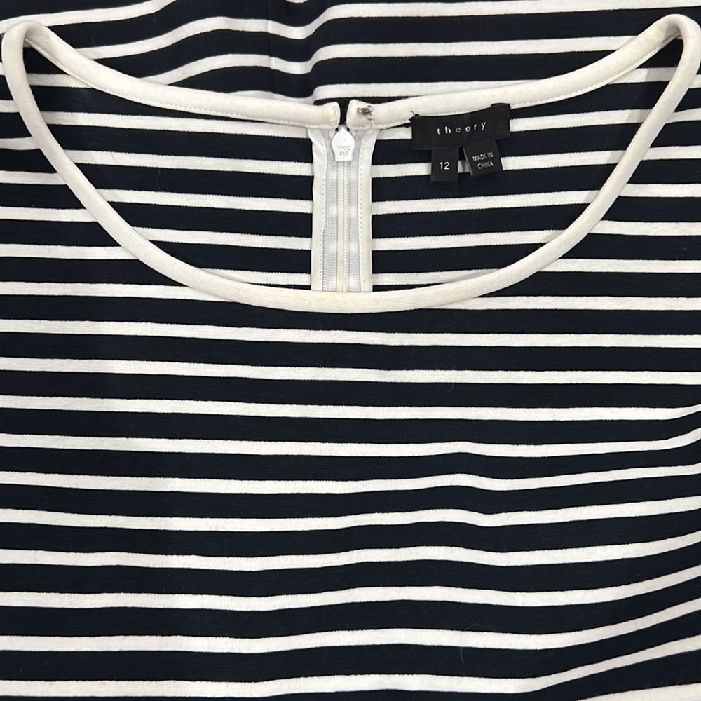 Theory Striped Peplum Top - Picture 6 of 7